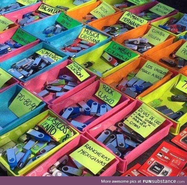 Music being sold on the streets of Mexico