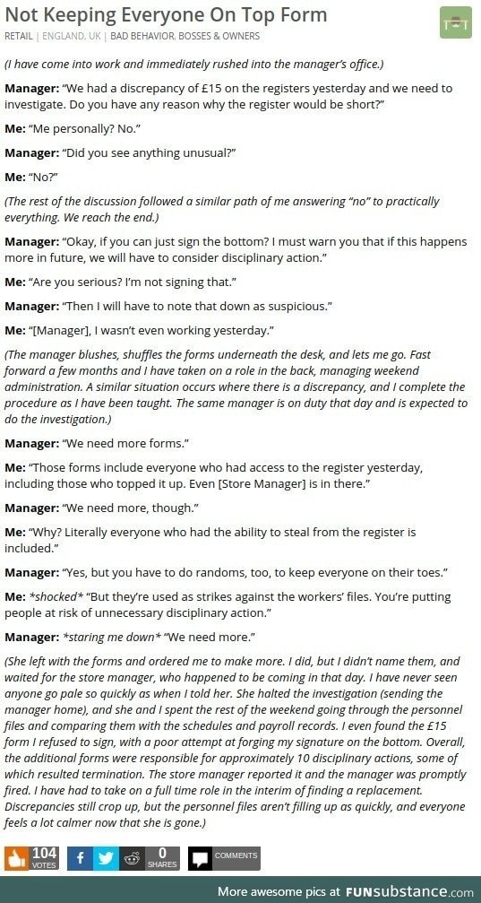 Stupid manager
