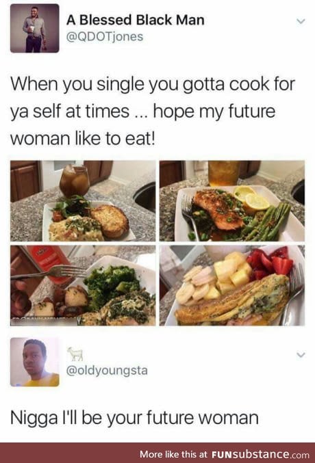 When you ain't gay, but food is life!