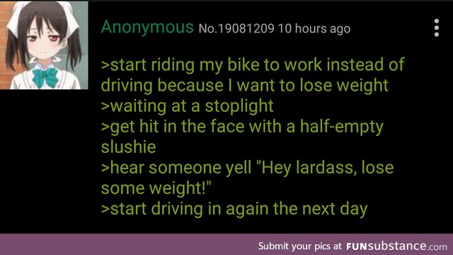 Anon wants to lose weight