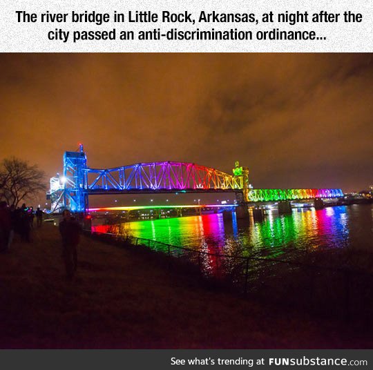 Spectacular rainbow bridge