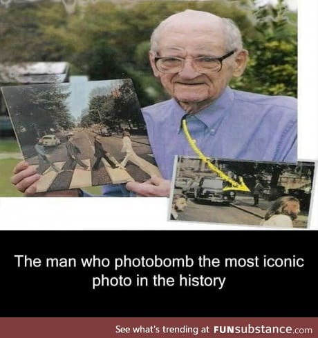 This guy's biggest achievement was photobombing the beatles