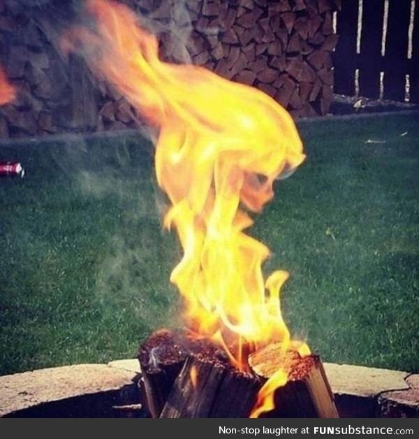 A face in the flames