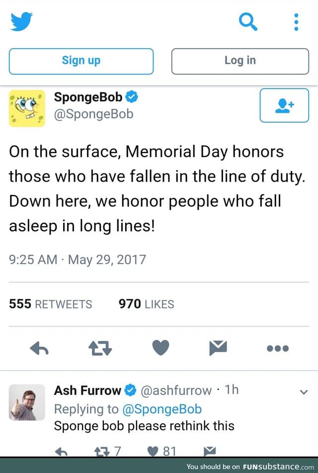 Memorial Day with Spongebob