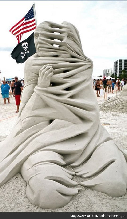 Impossible sand sculpture