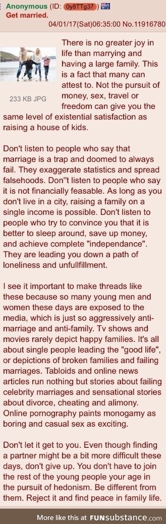 Anon speaks about marriage