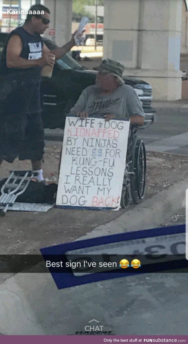 10/10 Would give him money. Austin Tx at its finest