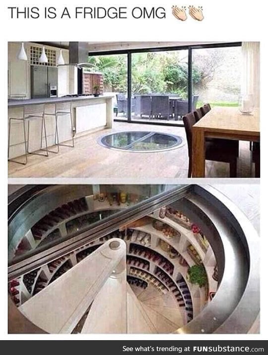 Amazing underground fridge