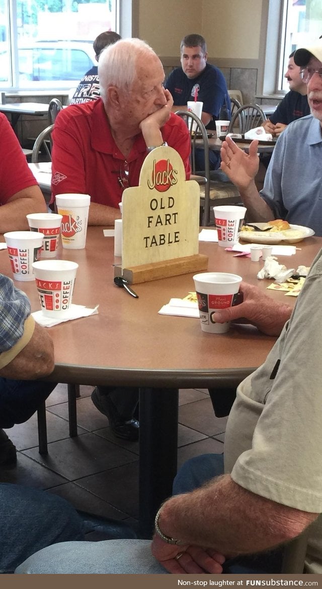 These guys sit at this table every morning