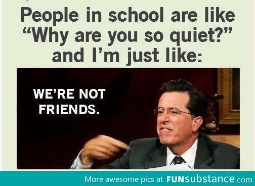 Reason to be quiet in school