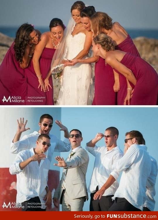 Women vs men at weddings