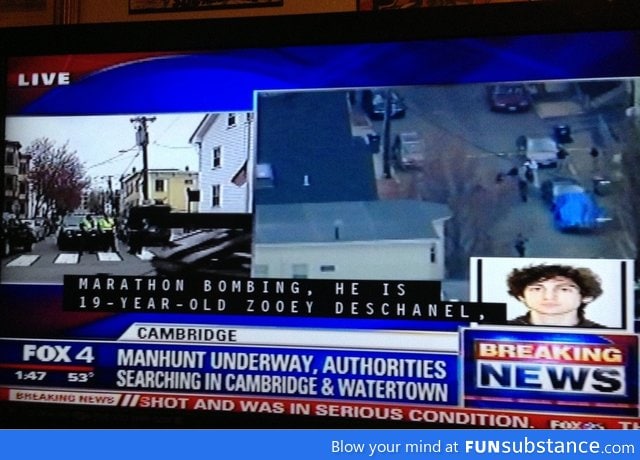 Fox 4 closed captioning has a surprising bombing suspect in mind