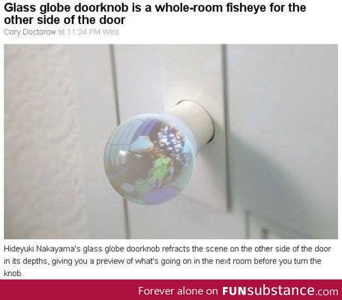 Glass globe doorknob