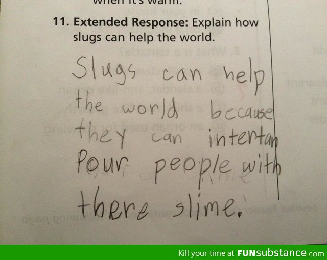 How 2nd grade students thinks slugs can help the world