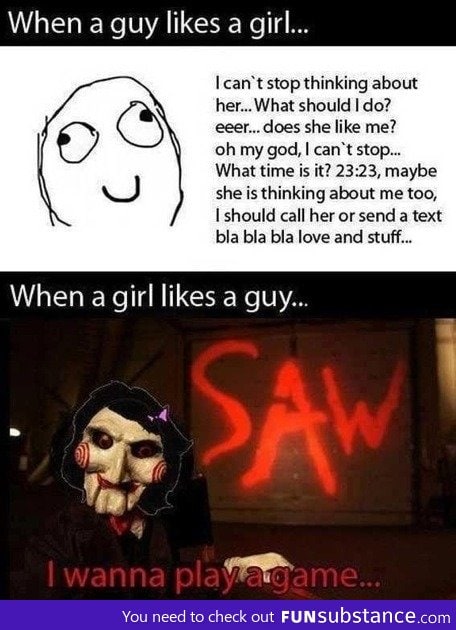 When a guy likes a girl