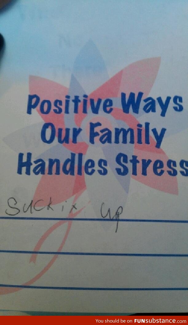 How 6 year olds handles stress