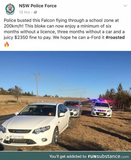 Aussie Police Delivering the Bants.