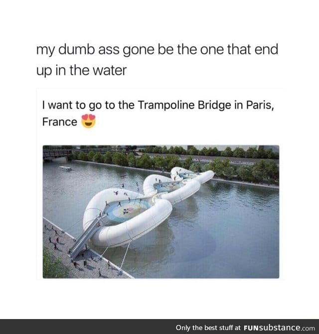 Trampoline Bridge in Paris