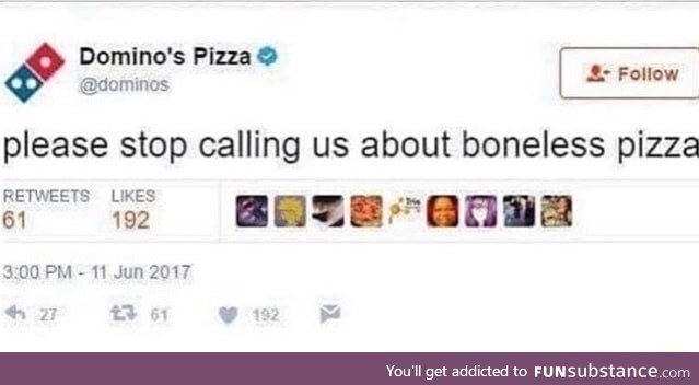 Boneless pizza