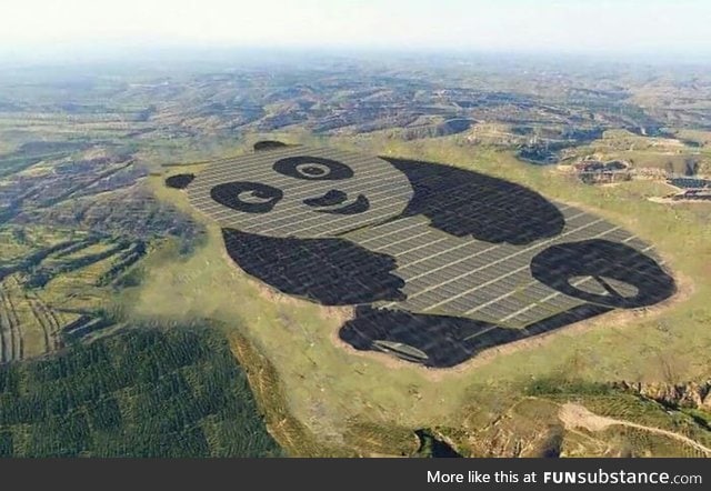 China's latest solar power plant is shaped like a panda