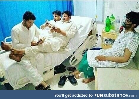 Visiting your bff in hospital