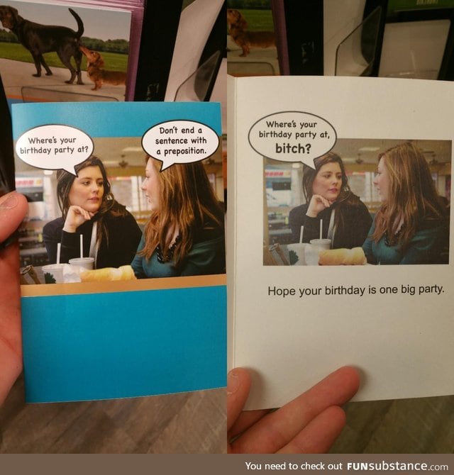 This interesting birthday card