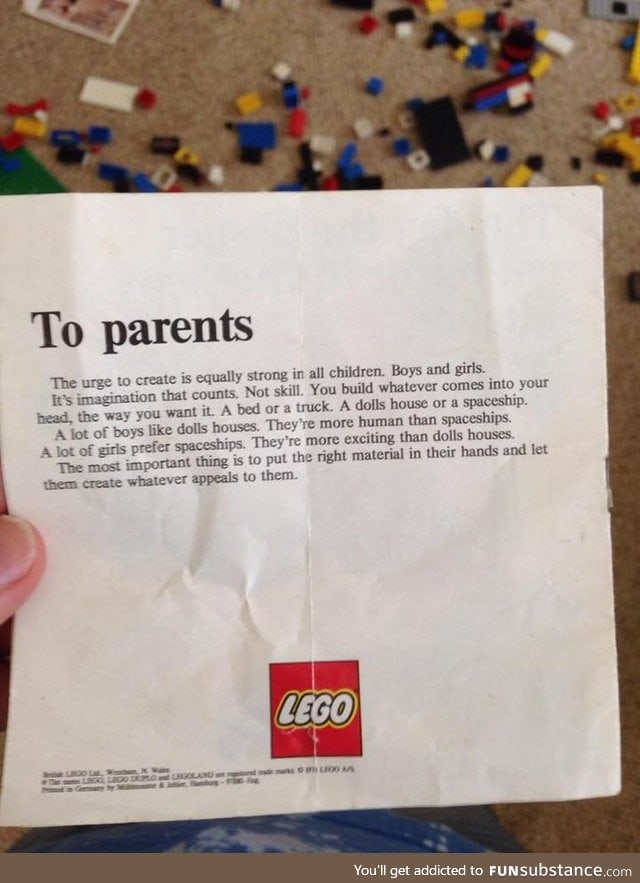 Lego letter from the 1970's