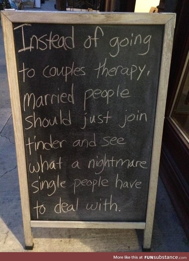 Sandwich board wisdom