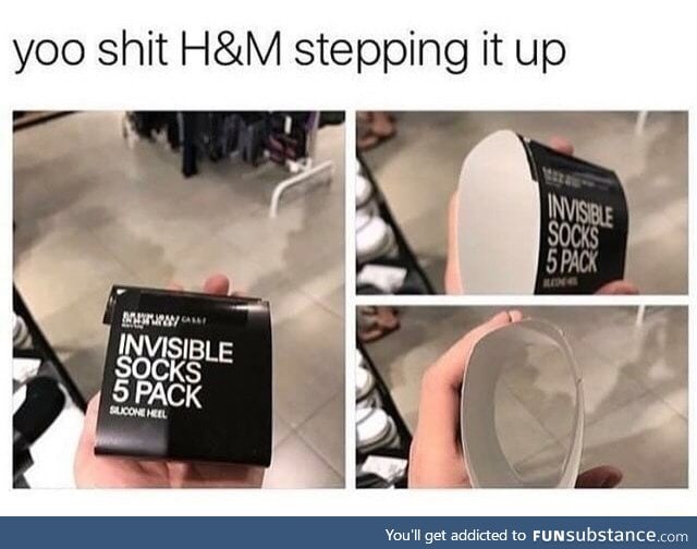 H&M selling invisible socks