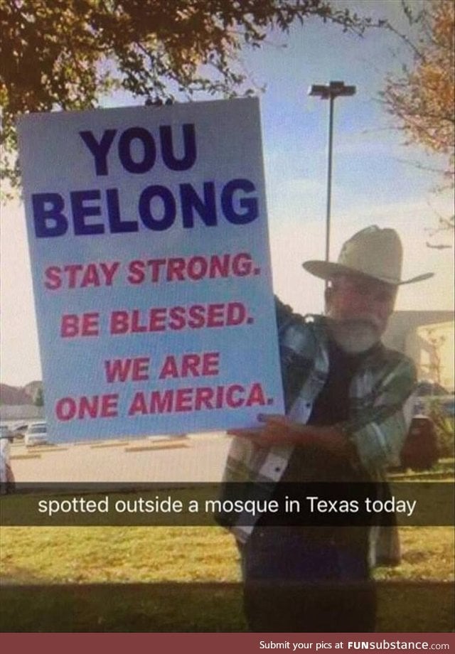 outside a Texan mosque