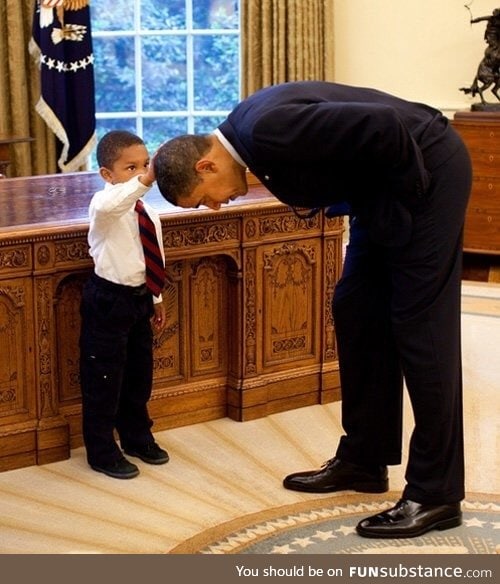 Little boy needed to know if Obama's hair was actually like his own