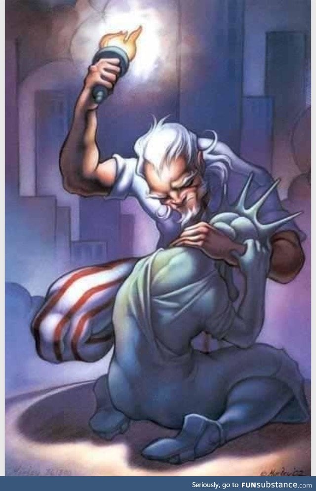 Uncle Sam comforting Lady Liberty after 9/11 (I know it isn't 9/11 today butstill powerful