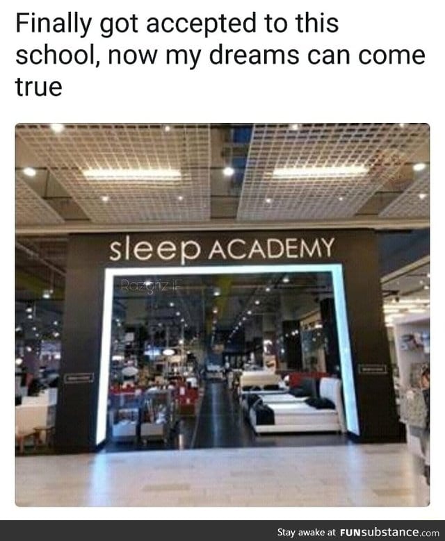 Dream school, literally