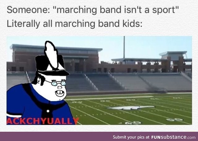 Marching band isn't a sport