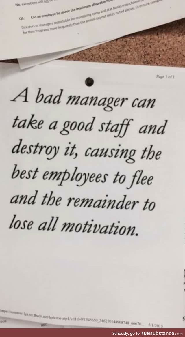 Take note managers