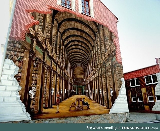 3D mural in Poland
