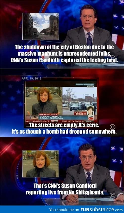 Stephen Colbert on CNN's reporting of the Boston bombings