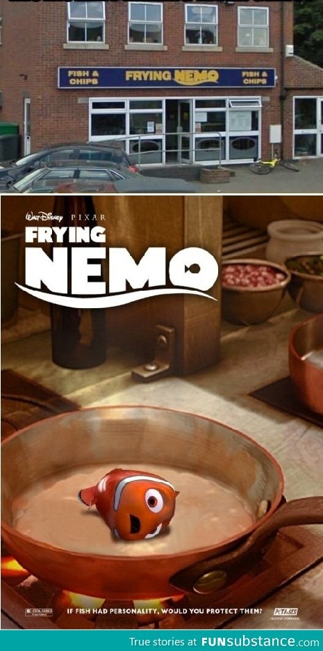 saw the top pic here.. so i googled 'Frying Nemo'. I wasn't disappointed