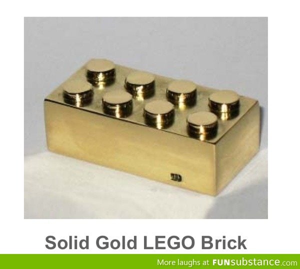 Gold LEGO brick