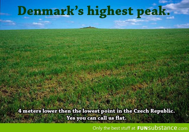 Denmark is not flat!