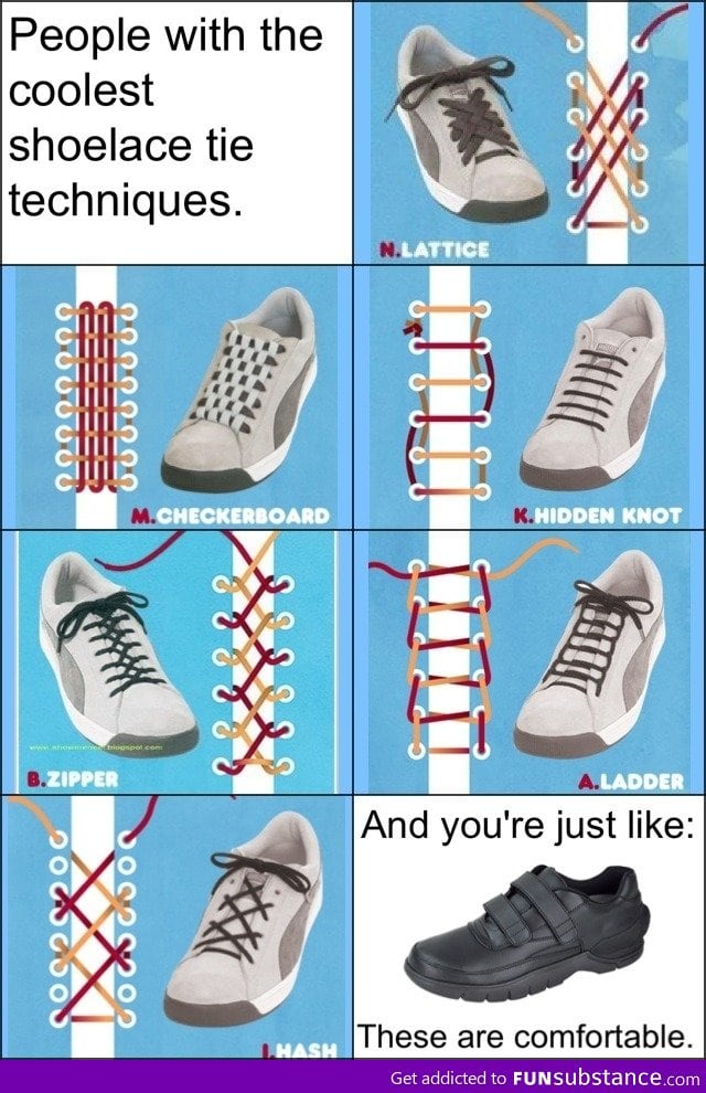 Shoelaces vs velcro