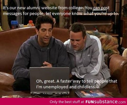 It was 2002 and Chandler had already understood the essence of Facebook