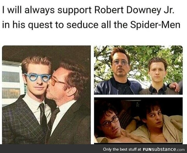 Downey has a spider fetish