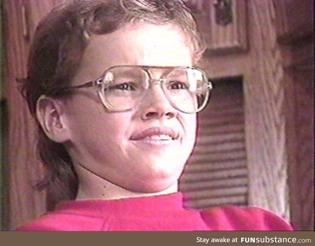 If you're having a bad day, here's a pic of Matt Damon at age 12