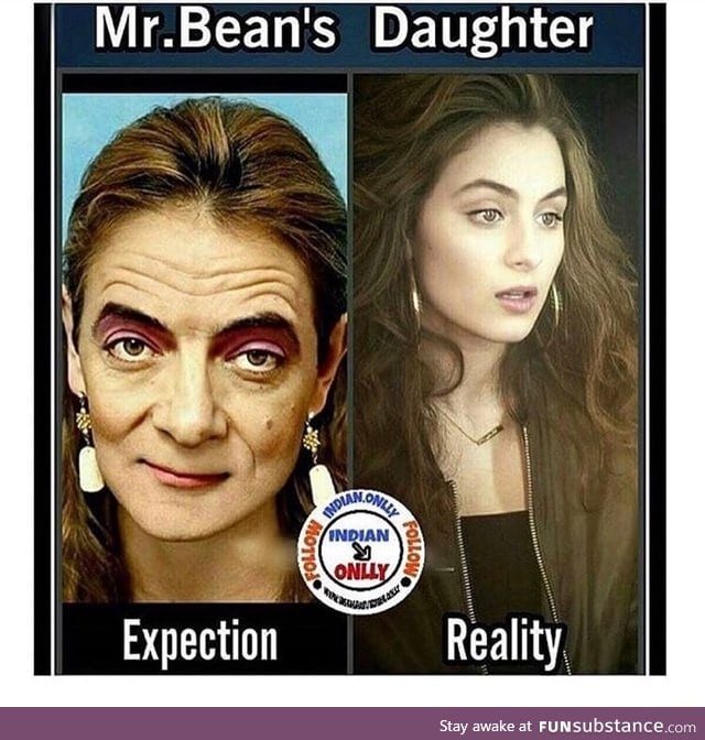 Mr Bean's daughter is beautiful