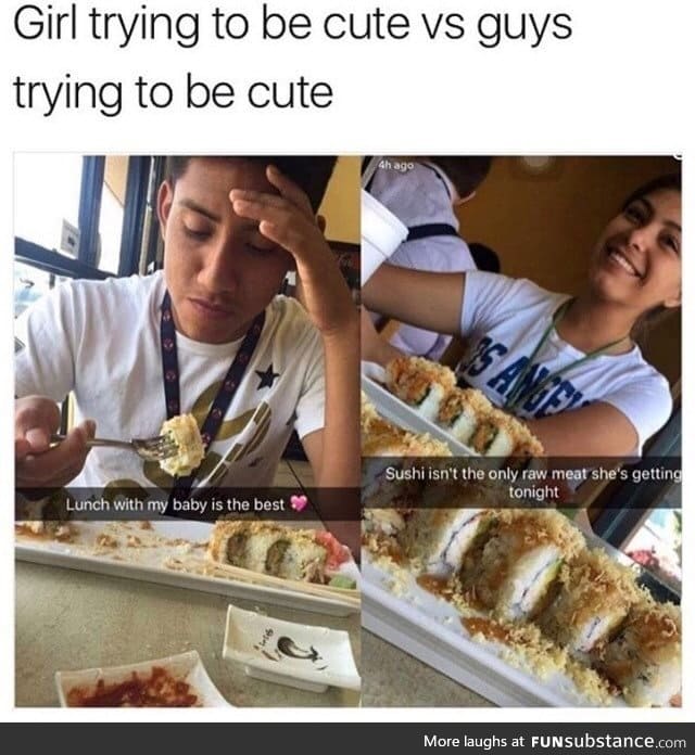 Girls and guys being cute