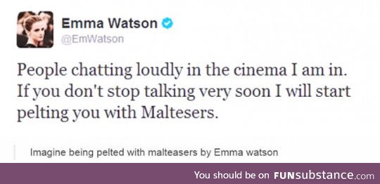 Emma watson on annoying people at the cinema