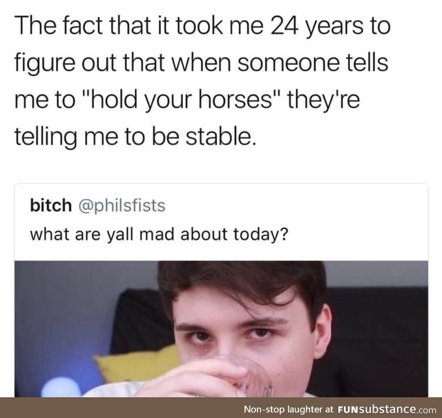 What it means to hold your horses