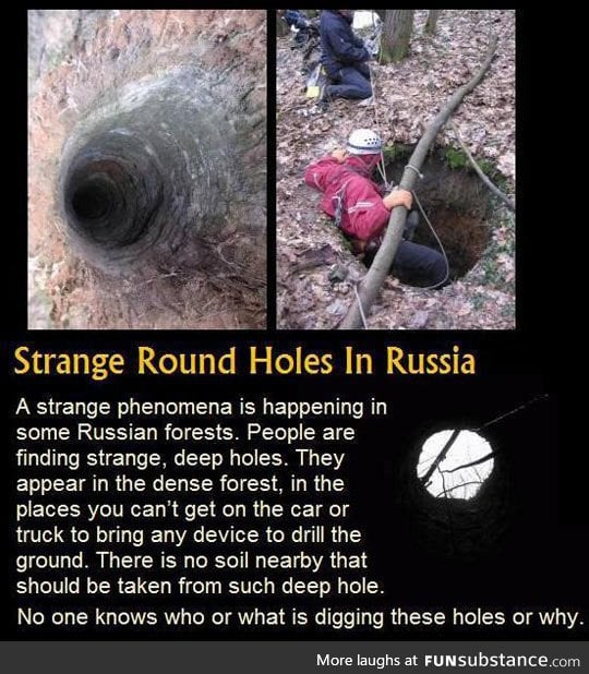 Mysterious round holes in russia