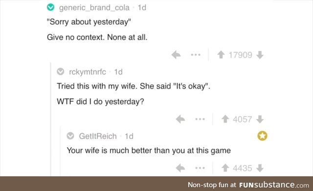 Don't mess with your wife lmao